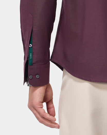 The Pinpoint Oxford Shirt Maroon