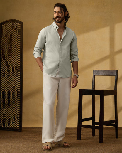 The Pinpoint Oxford Shirt Light Green
