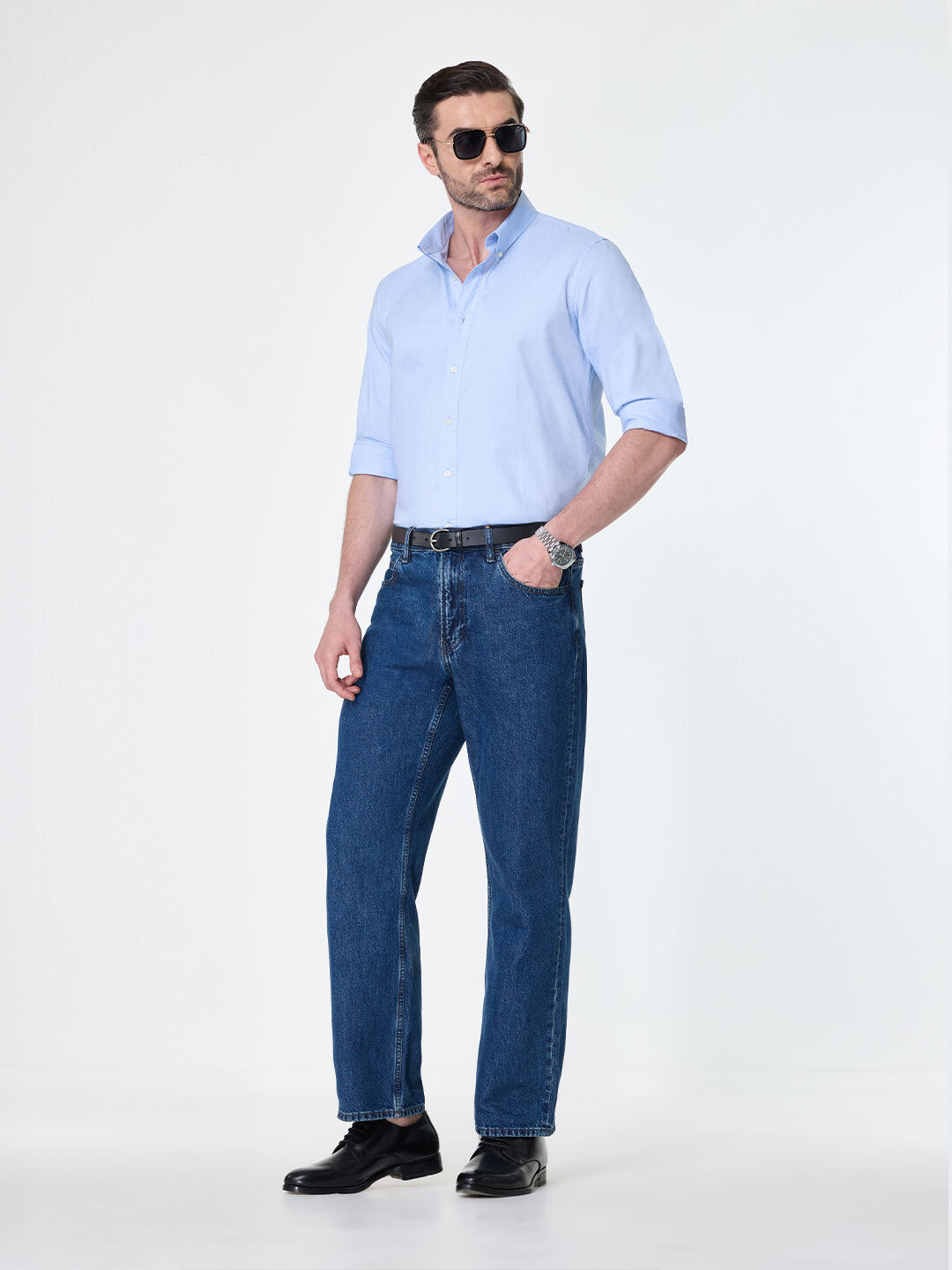 The Pinpoint Oxford Shirt Sky Blue