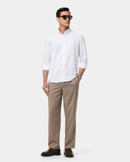 The Pinpoint Oxford Shirt White