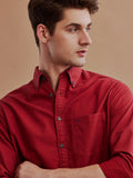 Aldeno Men Oxford Red Casual Shirt (GALDI)