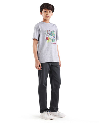 Rare Ones Kids Gavin Grey Cotton Blend Shank Button Closure Regular Fit Jeans