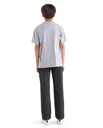 Rare Ones Kids Gavin Grey Cotton Blend Shank Button Closure Regular Fit Jeans