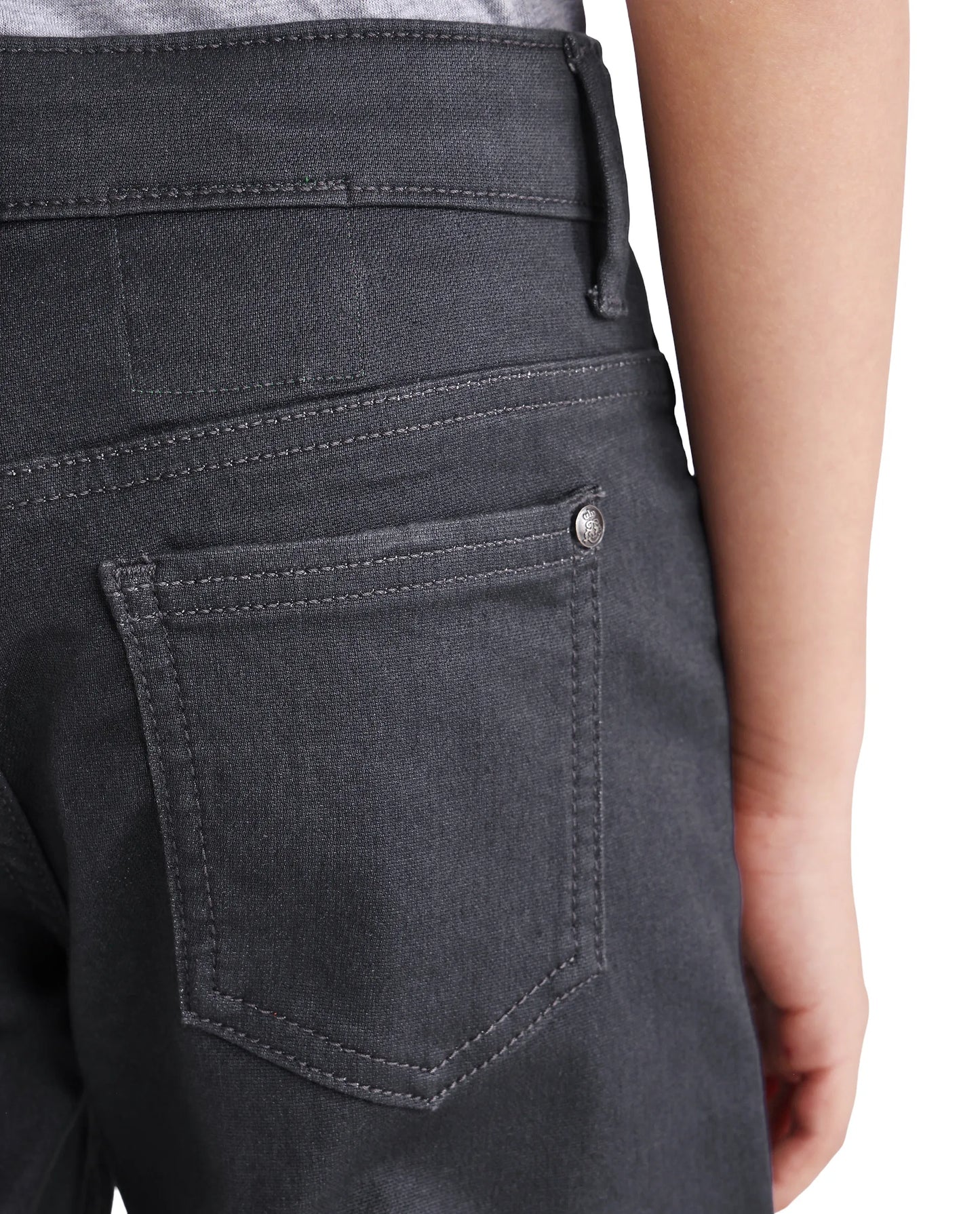 Rare Ones Kids Gavin Grey Cotton Blend Shank Button Closure Regular Fit Jeans