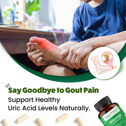 BBETTER UricUrja - With Clinically Proven Ayuric for Gout Pain Relief & Uric Acid Management | Bbetter at Broadway