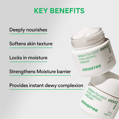 Innisfree Green Tea Seed Hyaluronic Cream 50ml For Soothing Skin