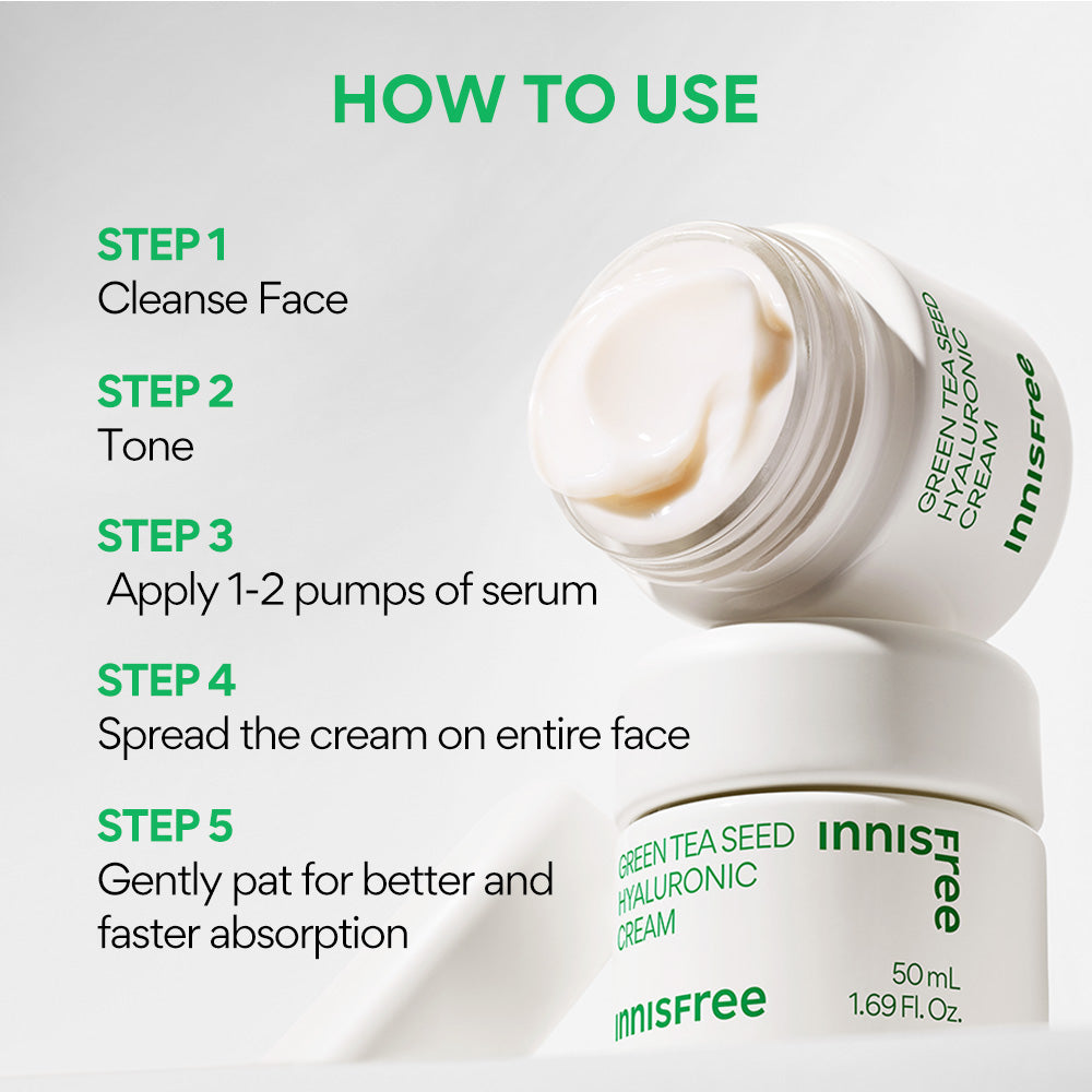 Innisfree Green Tea Seed Hyaluronic Cream 50ml For Soothing Skin