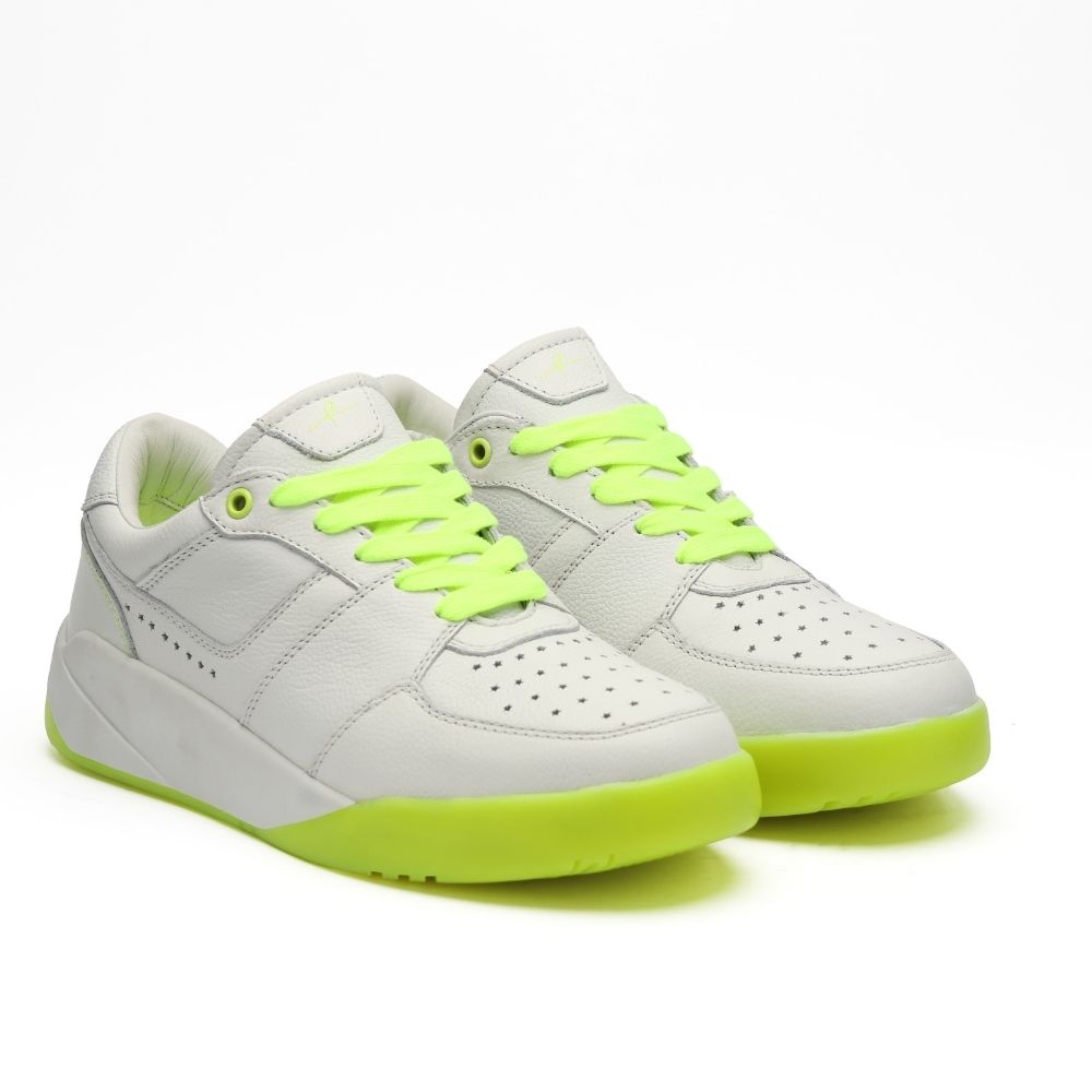 Green Leather Low Top Sneaker