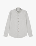 Bare Brown Button Down Collar Cotton Linen Shirt, Slim Fit with Full Sleeves - Beige