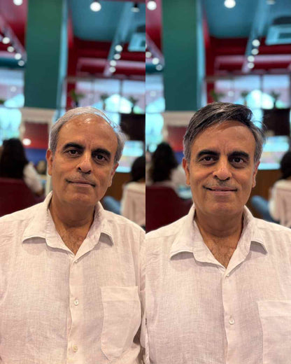 Grey Men Hair Topper - Lace Base | Nish Hair at Broadway