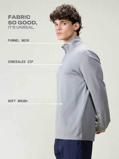 Grey Modal Quarter Zip