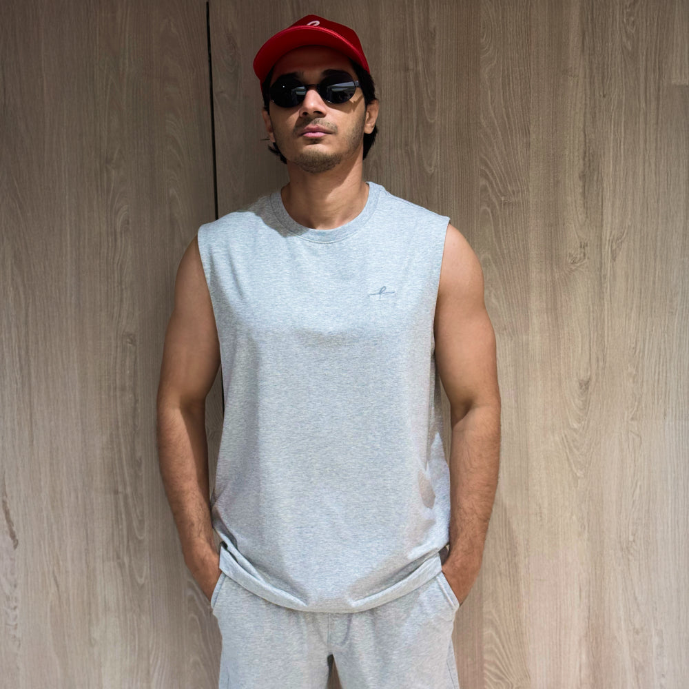 Mens Tank Top - Grey Melange