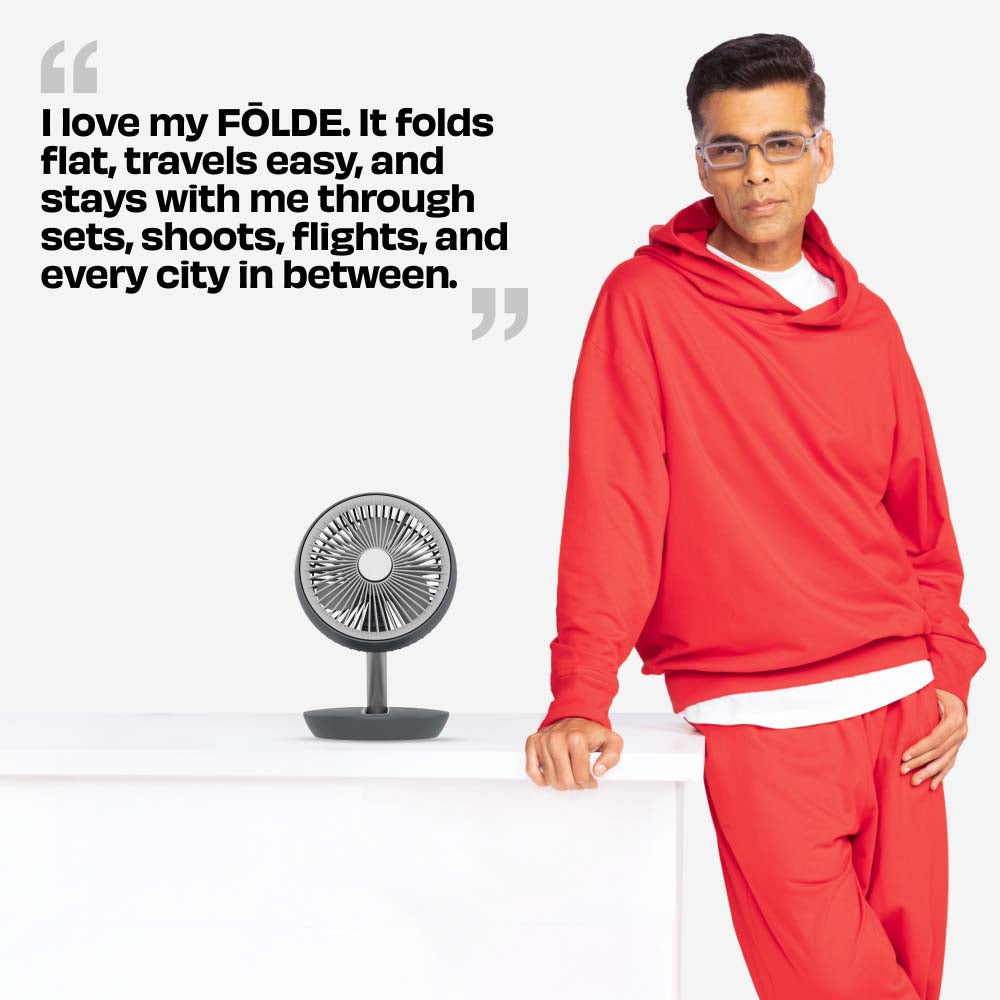 FOLDE v2 | All Day Wireless Rechargeable Folding Fan