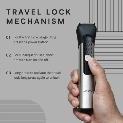 Groom Pro | 5-in-1 Metal Body Trimmer with Digital Display & EdgeSense Technology