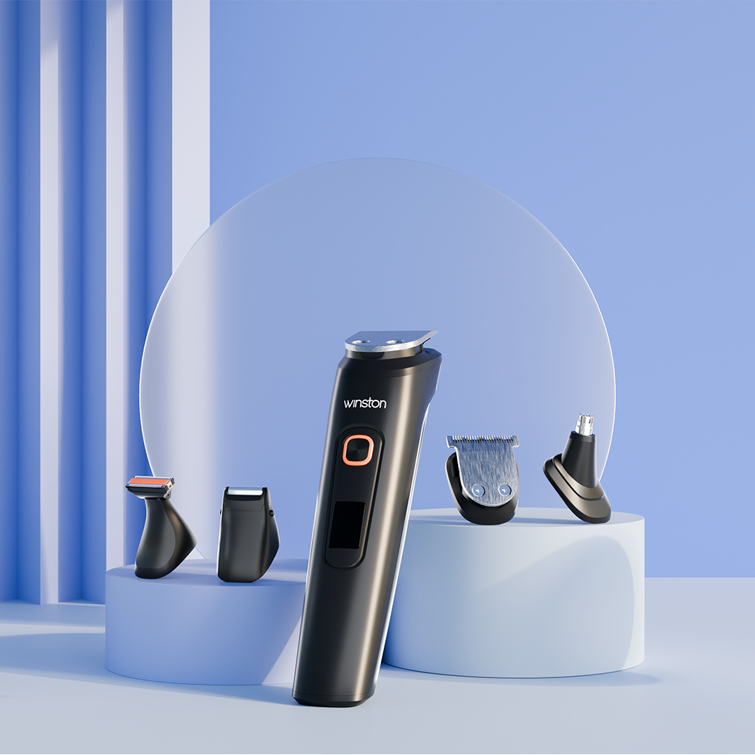 Groom X | Digital Multi-Groomer with 5 Trimming Heads & 8 Comb Lengths | Winston at Broadway