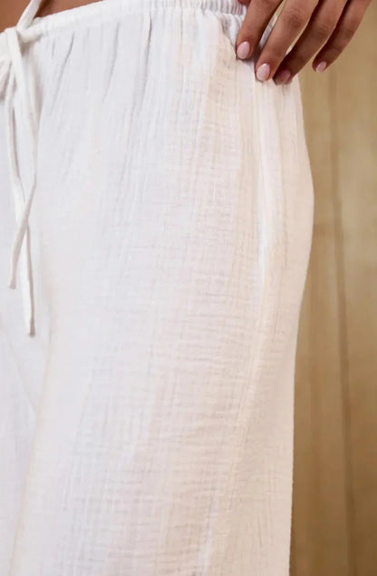 Guaze Cotton Drawstring Pant