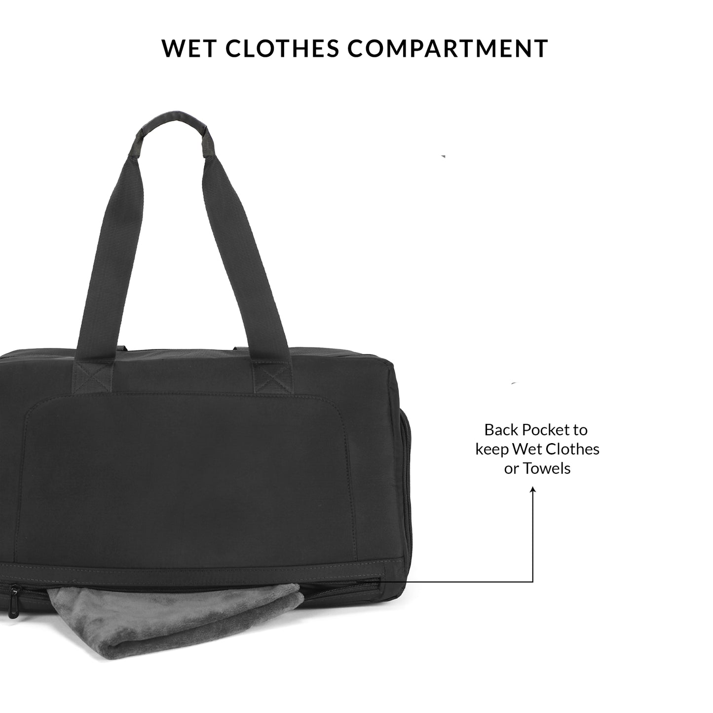 Carriall Gym Duffle Black Bag 23L