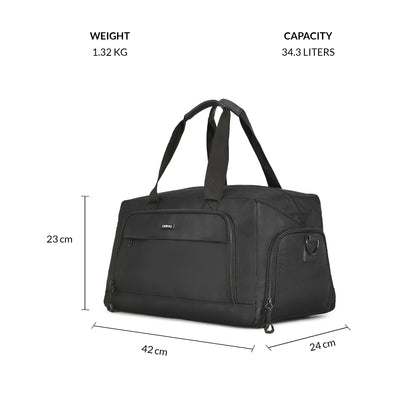 Carriall Gym Duffle Black Bag 23L