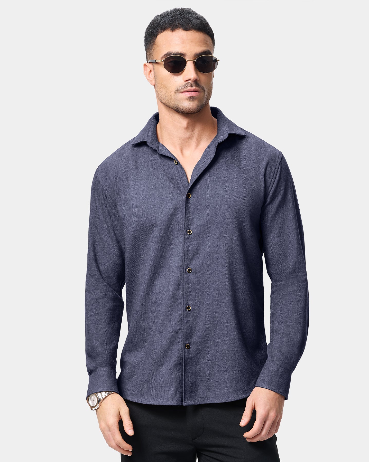 The Heritage Flannel Shirt Navy