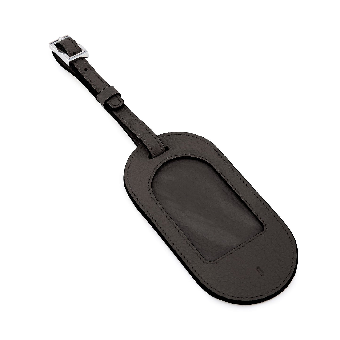 HARLOW LUGGAGE TAG PEBBLE DARK BROWN