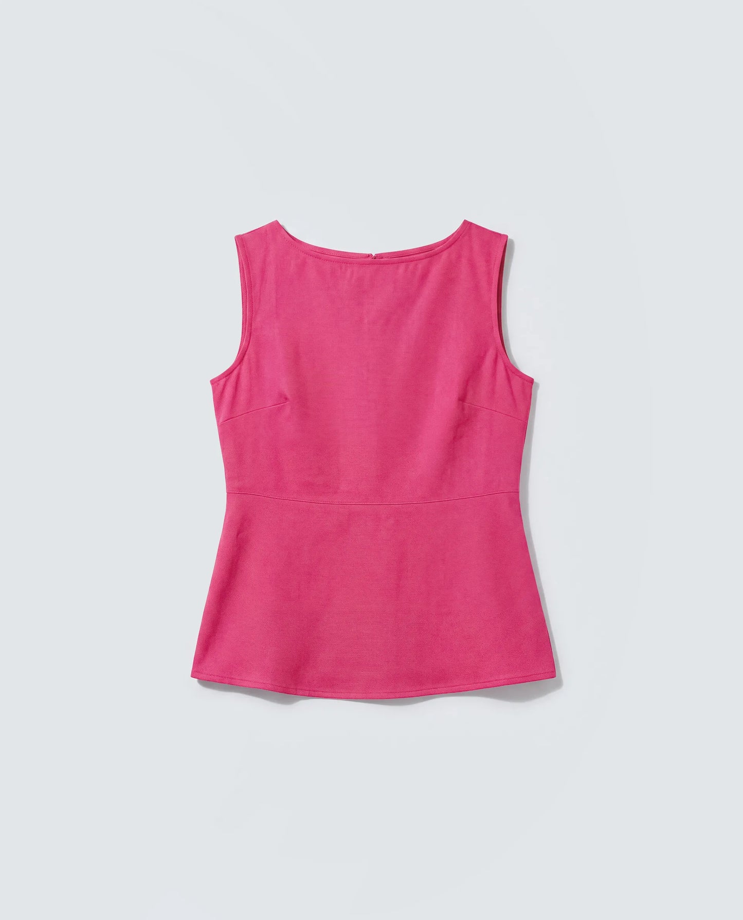 Rareism Women's Velan Pink Polyester Sleeveless Boat Neck Regular Top