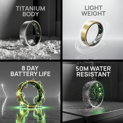 FITTR HART X2 Smart Ring-Gunmetal