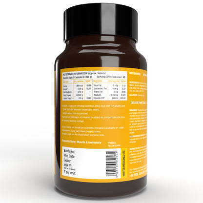 HealthKart hk vitals Vitamin D3 (600 IU), 60 Capsules