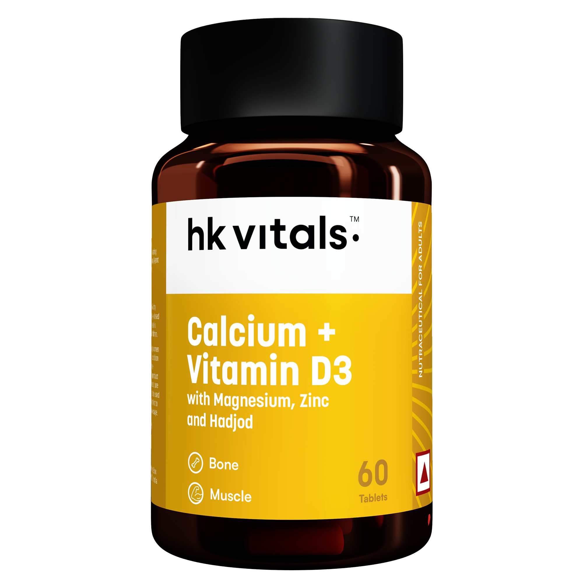HealthKart hk vitals Calcium + Vitamin D3 Supplement (60 Tablets) | With Magnesium & Zinc | HK Vitals at Broadway