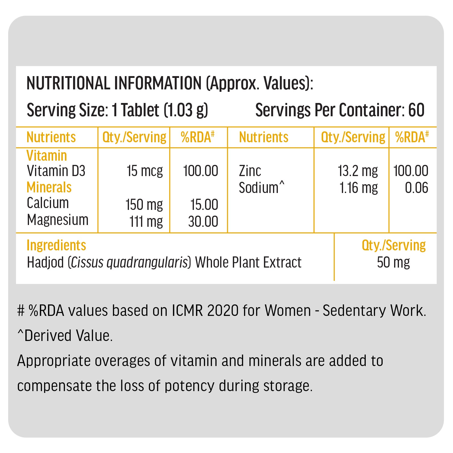 HealthKart hk vitals Calcium + Vitamin D3 Supplement (60 Tablets) | With Magnesium & Zinc | HK Vitals at Broadway