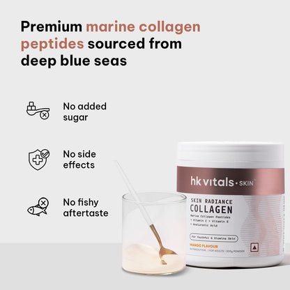 HealthKart hk vitals Marine Collagen Supplement (200g) | Vitamin C, E, Sodium Hyaluronate | HK Vitals at Broadway