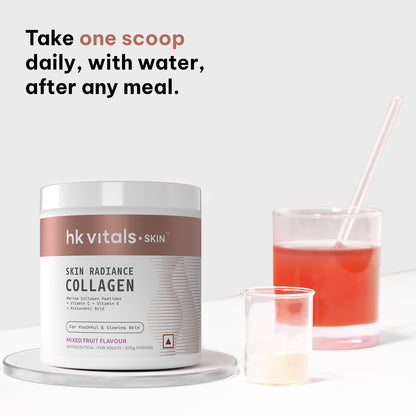 HealthKart hk vitals Marine Collagen Supplements (Mixed Fruit, 200g) | With Vitamin C, E