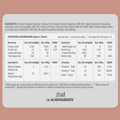 HealthKart hk vitals Marine Collagen Supplements (Mixed Fruit, 200g) | With Vitamin C, E