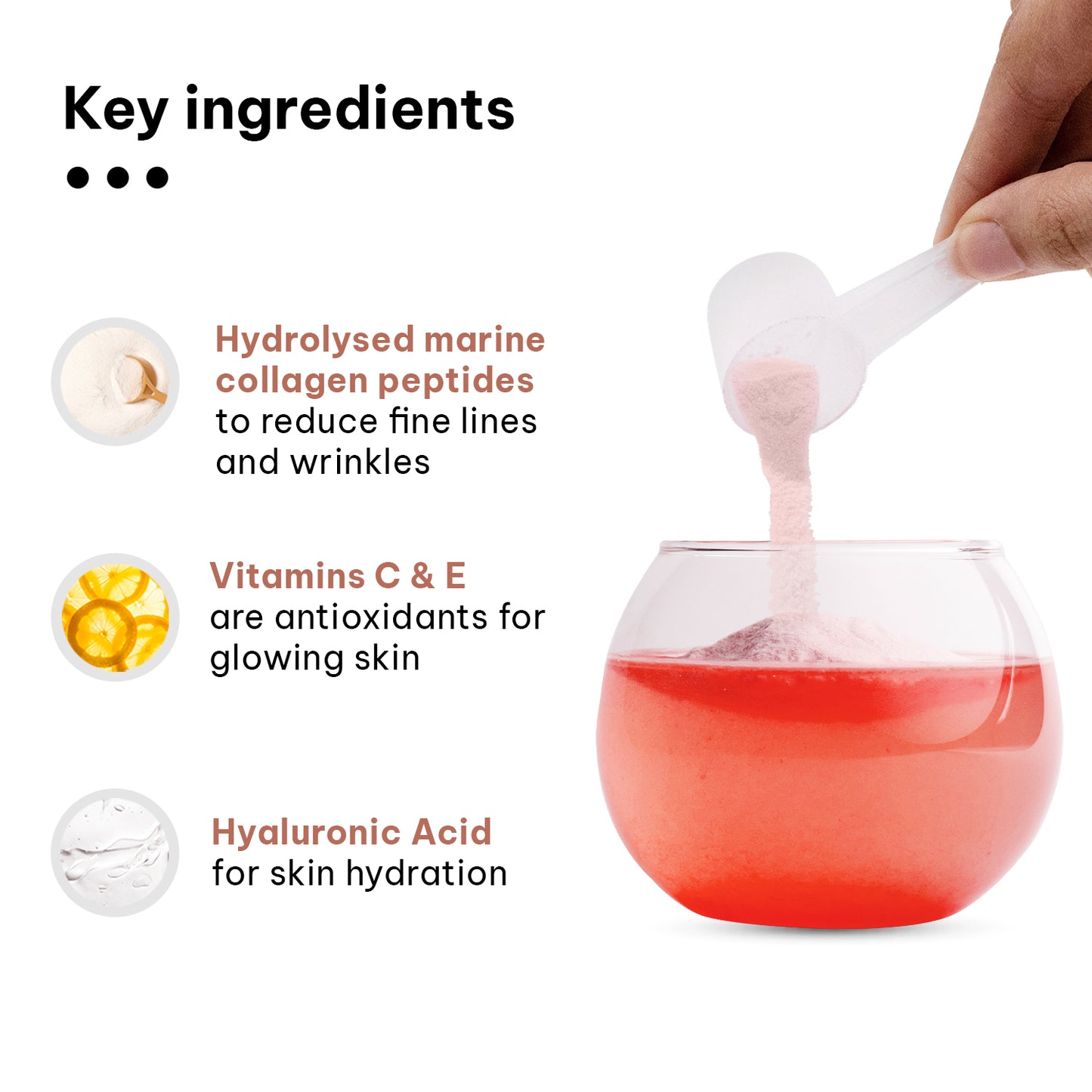 HealthKart hk vitals Marine Collagen Supplements (Mixed Fruit, 200g) | With Vitamin C, E