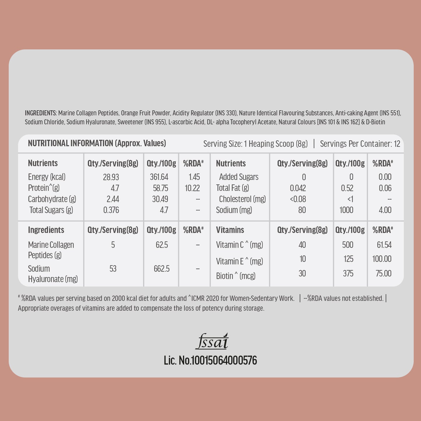 HealthKart hk vitals Skin Radiance Marine Collagen Supplement (Lemon, 100g) | Vitamin C, E | HK Vitals at Broadway