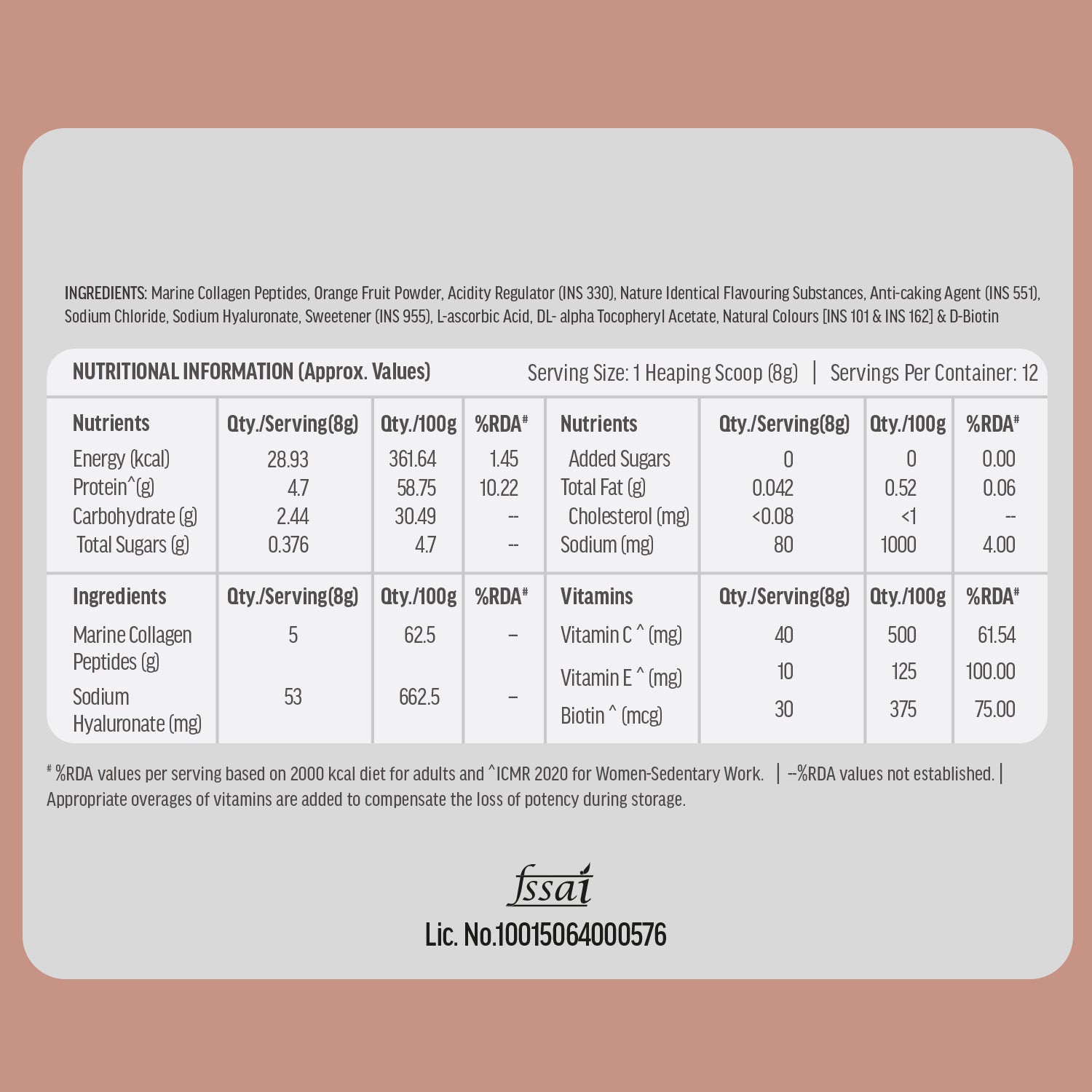 HealthKart hk vitals Skin Radiance Marine Collagen Supplement (Lemon, 100g) | Vitamin C, E | HK Vitals at Broadway