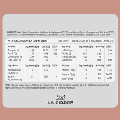 HealthKart hk vitals Skin Radiance Marine Collagen Supplement (Lemon, 100g) | Vitamin C, E | HK Vitals at Broadway