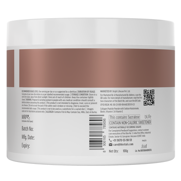 HealthKart hk vitals Skin Radiance Marine Collagen Supplement (Lemon, 100g) | Vitamin C, E