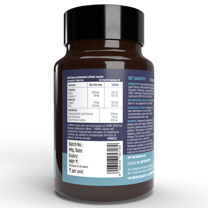 HealthKart hk vitals DHT Blocker with Biotin (60 Tablets) | Stinging Nettle and Soya Protein