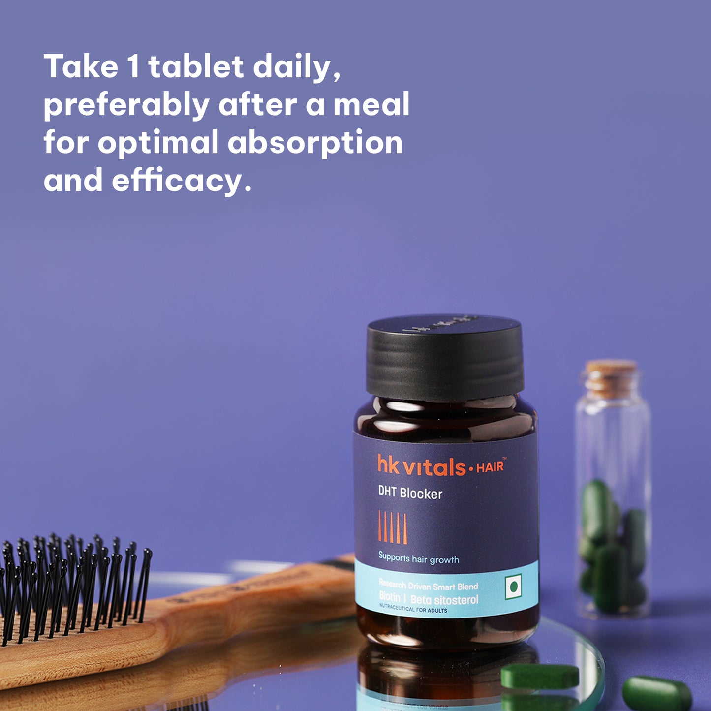 HealthKart hk vitals DHT Blocker with Biotin, Helps Reduce Hair Fall, 30 No | HK Vitals at Broadway