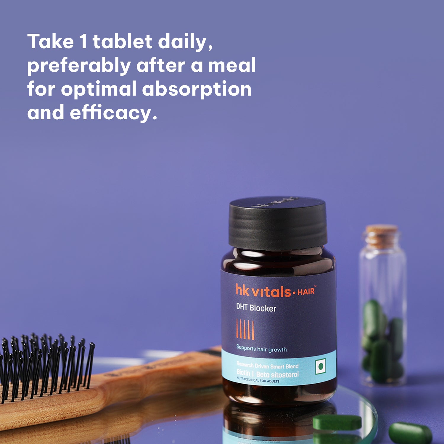 HealthKart hk vitals DHT Blocker with Biotin, Helps Reduce Hair Fall, 30 No | HK Vitals at Broadway