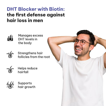 HealthKart hk vitals DHT Blocker with Biotin, Helps Reduce Hair Fall, 30 No | HK Vitals at Broadway