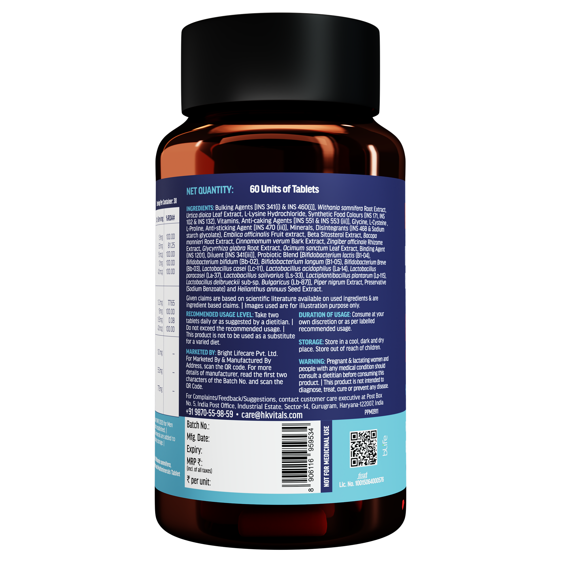 HealthKart HK Vitals Hair Vitamins for Men, 60 tablets | HK Vitals at Broadway