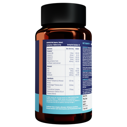 HealthKart HK Vitals Hair Vitamins for Men, 60 tablets | HK Vitals at Broadway