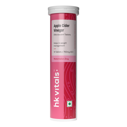 HealthKart HK VITALS Apple Cider Vinegar 750mg (Watermelon/Green Apple , 15 Effervescent Tablets) | HK Vitals at Broadway