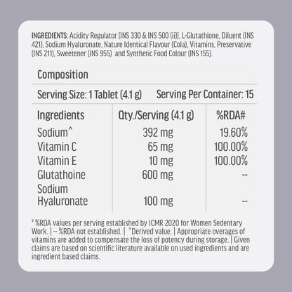 HealthKart hk vitals Glutathione ( 15 Effervescent Tablets) | L-Glutathione Tablets | HK Vitals at Broadway