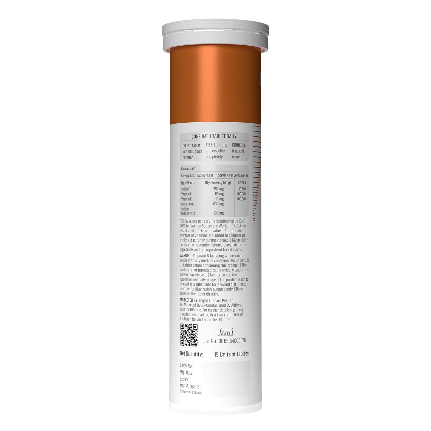 HealthKart hk vitals Glutathione ( 15 Effervescent Tablets) | L-Glutathione Tablets | HK Vitals at Broadway