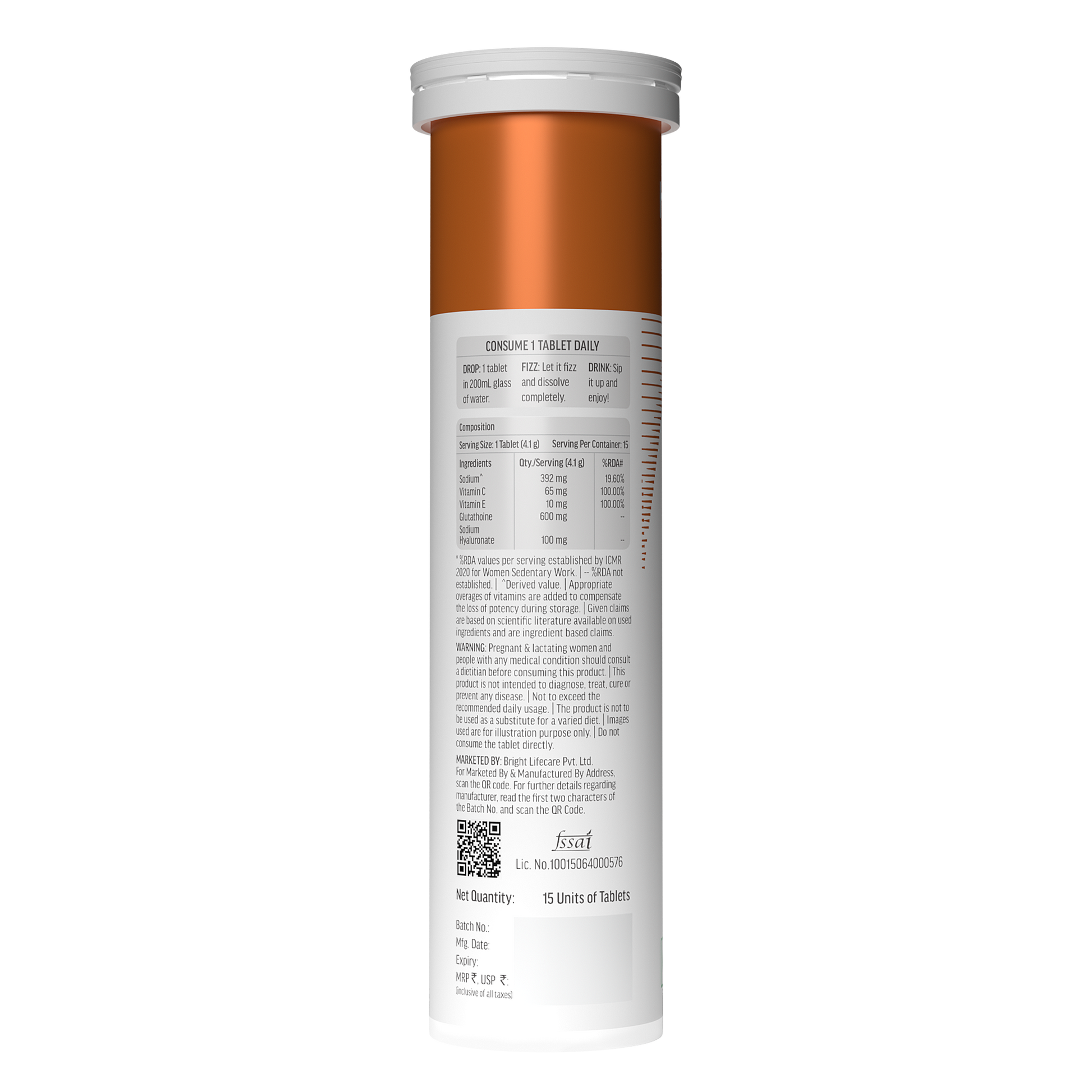 HealthKart hk vitals Glutathione ( 15 Effervescent Tablets) | L-Glutathione Tablets | HK Vitals at Broadway