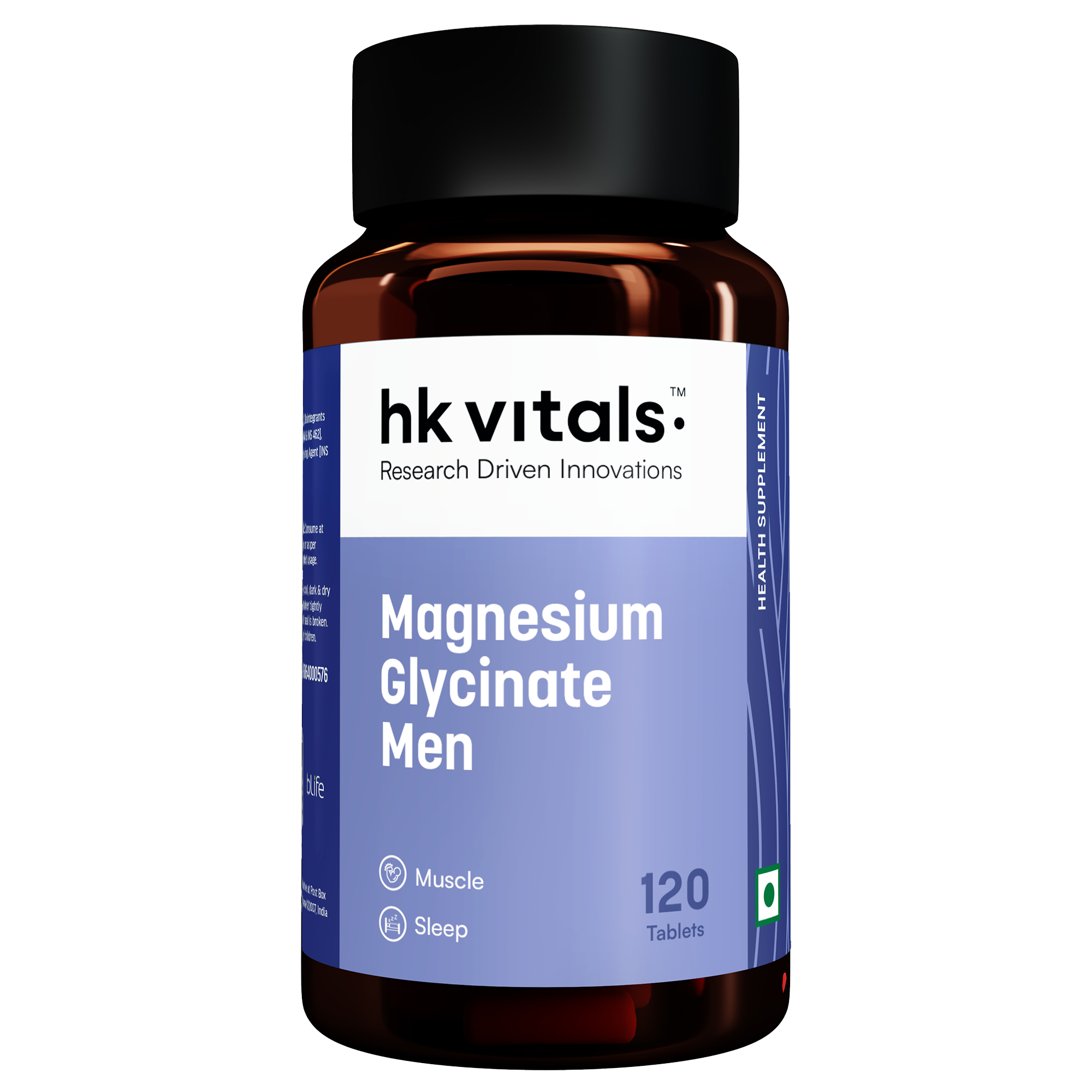 HealthKart hk vitals Magnesium Glycinate (1682mg) 120 Tablets | For Better Sleep Quality | HK Vitals at Broadway