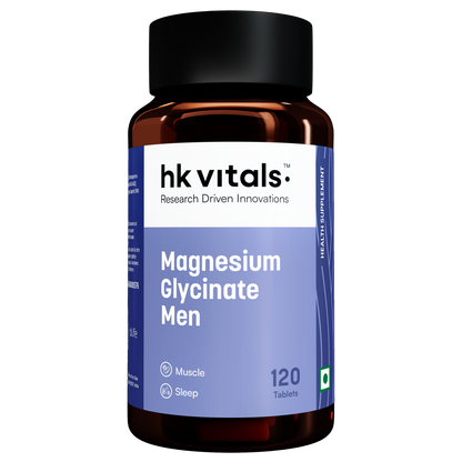 HealthKart hk vitals Magnesium Glycinate (1682mg) 120 Tablets | For Better Sleep Quality | HK Vitals at Broadway
