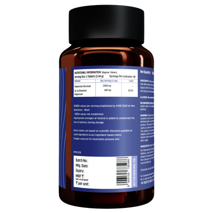 HealthKart hk vitals Magnesium Glycinate (1682mg) 120 Tablets | For Better Sleep Quality | HK Vitals at Broadway